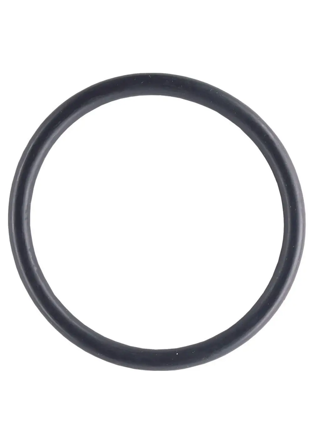 Schwarzer O-Ring auf weißem Hintergrund, der als Ersatzteil von Judo eingesetzt werden kann. Der Ring hat eine runde Form und eine gleichmäßige Dicke.